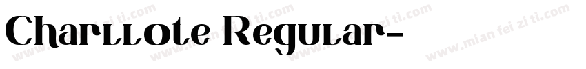 Charllote Regular字体转换